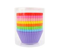 Maxtonser Lot de 24 moules à gâteau ronds en silicone pour décoration de gâteau de mariage, fête d'anniversaire