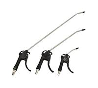 Maxtonser Lot de 3 pistolets à air comprimé coudés en acier inoxydable pour compresseurs d'air comprimé 60 mm