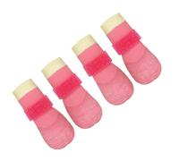 Maxtonser Lot de 4 chaussures antidérapantes imperméables pour chien avec design facile à enfiler et design respirant pour activités de plein air