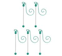 Maxtonser Lot de 5 cintres de Noël en métal perlés pour travaux manuels et décoration d'arbre - Crochets de suspension colorés