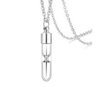 Maxtonser Magnifique collier avec pendentif bouteille en verre, simple à ouvrir et à transporter, pour petites décorations et parfums