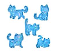 Maxtonser Moule à bijoux en silicone en forme de chat pour porte-clés, boucles d'oreilles et pendentifs