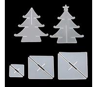 Maxtonser Moule à gâteau en résine époxy à 3 étages en forme de sapin de Noël - Moule à fruits - Moule en silicone sur le thème de Noël