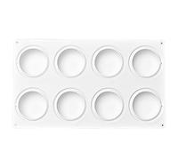 Maxtonser Moule en silicone à 8 cavités pour pain français, bougie, gâteau abrasif complémentaire alimentaire époxy