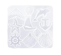 Maxtonser Moule en silicone en forme de coquillages en époxy, pour boucles d'oreilles, pendentifs, porte-clés, pendentif