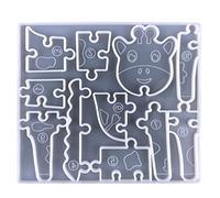 Maxtonser Moule en silicone en forme de puzzle en résine époxy pour décoration de gâteaux, moule de fabrication de jeux de puzzle