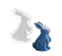 Maxtonser Moule en silicone multifonction en forme de lièvre en forme de fleur pour fabrication de bougies, savons, chocolats