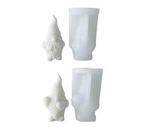 Maxtonser Moule en silicone pour bougies Saint Valentin Cœur nain Plâtre Moule en silicone Vieux ornements Moule pour travaux manuels