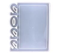 Maxtonser Moule en silicone pour cadre photo, moule rectangulaire en résine pour cadre photo 2022 chiffres d'amour