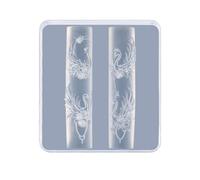 Maxtonser Moule en silicone robuste pour gaufrage des ongles en forme de roses pour projets créatifs de moulage de résine et de décoration d'ongles