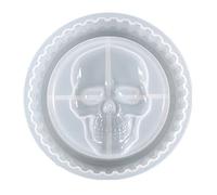 Maxtonser Moule rond en silicone pour cendrier squelette boîte de rangement en résine