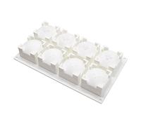 Maxtonser Moules à chocolat en silicone à 8 cavités en forme de dôme carré pour la cuisson des desserts