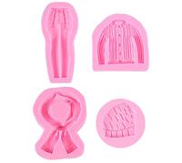 Maxtonser Moules à fondant en silicone pour pull, jeans, chapeau, bougies faites à la main, outils de décoration de gâteau en résine, outils de cuisine