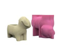 Maxtonser Moules pour pot de fleurs en résine époxy en forme de teckel