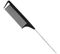 Maxtonser Peigne à cheveux professionnel à queue pointue - Antistatique - Brosse à cheveux en acier - Accessoire de barbier