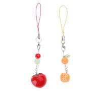 Maxtonser Pendentif en forme de tomate douce et breloque pour téléphone - Élégant pendentif en forme de fruit - Accessoire en alliage acrylique pour sacs