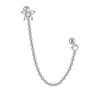 Maxtonser Piercing en acier chirurgical avec zircon, couronnes, oreille, tragus, cartilage, fleur, bijou de corps