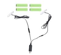 Maxtonser Pile AA 2 en 1 - Alimentation USB de remplacement de 1 à 4 piles AA de 1,5 V pour horloge, caméra, lampe de poche, radio