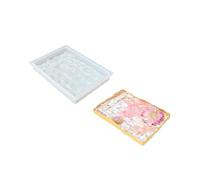 Maxtonser Plateau de présentation de table en silicone facile à démouler - Plaque d'affichage d'ondulations d'eau - Moule en résine - Fournitures artisanales faites à la main