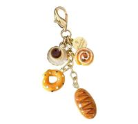 Maxtonser Porte-clés tendance avec pendentif en forme de tasse à café et de pain pour femme et fille pour usage quotidien