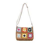 Maxtonser Sac à bandoulière ethnique vintage tissé à rabat avec sangle réglable