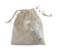 Maxtonser Sac de rangement en maille délicate avec motif floral brodé, fermeture sécurisée, rangement de voyage portable et compact