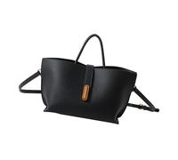 Maxtonser Sac seau pour femme - Couleur unie - Sac à bandoulière en cuir synthétique - Style coréen - Sac à bandoulière simple pour le quotidien