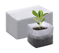Maxtonser Sacs de semis de Germination en Tissu Non tissé d'intérieur, Sacs de Culture de Plantes de pépinière, Sac de Plantation de Fleurs, Fournitures de Jardinage, Paquet de 100, 16x20cm