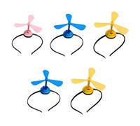 Maxtonser Serre-tête Moulin à Vent créatif et Amusant avec élastique Confortable, pour Une Utilisation prolongée Lors de fêtes. Serre-tête Bamboocopter sécurisé.