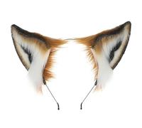 Maxtonser Serre-tête oreilles de loup à fourrure - Accessoire doux au toucher - Accessoire de cosplay