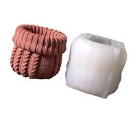 Maxtonser Tasse en silicone à texture tricotée pour la fabrication de savons, chocolats, plantes, pots de fleurs, décoration de vacances