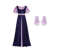 maxToonrain Costume médiéval à capuche pour femme - Robe vintage en velours de la Renaissance victorienne pour femme - Costumes d'Halloween pour femmes (thé, violet, noir, taille S)