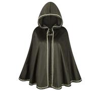 maxToonrain Costume Médiéval Noir pour Femmes, Cape à Capuche en Velours Style Victorien - Halloween, Journée Mondiale du Livre, Accessoires de Déguisement