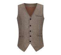 maxToonrain Costume Morse pour adulte Sherlock Holmes pour homme - Costume d'Halloween et de cospalie - 7 pièces (marron clair, taille XL)