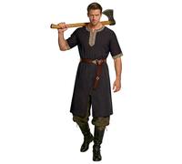 maxToonrain Lot de 2 tuniques médiévales pour homme avec ceinture Renaissance - Costume de chevalier viking pour Halloween, fête à thème d'Halloween, résurrection des larpes, dimanche de la Grèce
