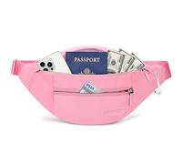 MAXTOP Grand sac banane tendance pour femme avec sangle réglable pour passeport, parc à thème, shopping, voyage, course à pied (rose Barbie)