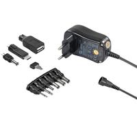 MaxTrack Bloc d'alimentation à découpage stabilisé avec 7 Niveaux de Tension, 1000 mA, USB A, USB C, câble de 1,8 m, Bloc d'alimentation Universel, Prise DC, Bloc d'alimentation avec fiche Adaptateur