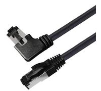 Maxtrack Câble patch Cat 8.1 - TI51-3L - Câble LAN pour applications 25GBase-T/40GBase-T/50GBase-T - Câble patch Cat. 8.1, câble réseau RJ45 droit vers fiche RJ45 coudée vers la droite