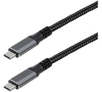Maxtrack Câble USB-C USB 3.2 Gen2x2 USB-C® mâle 1 m noir connecteur utilisable des deux cotés, contacts dorés C531-1L