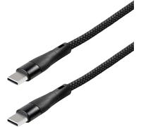 Maxtrack Câble USB USB 2.0 USB-C® mâle 1.5 m noir câble spiralé, contacts dorés