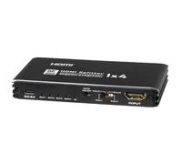 MAXTRACK CS26-4L Répartiteur HDMI 8K 1 in4out - CS26-4L avec Gestion Intelligente EDID, 8K @ 60Hz, 4K @ 120Hz, HDR10+, Dolby TrueHD, Plug & Play, Adaptateur HDMI pour 4 écrans ou téléviseurs