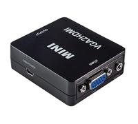 MAXTRACK CS40L Convertisseur VGA vers HDMI Full HD 1080p/60 Hz, Plug & Play, Compatible avec PC/Ordinateur Portable, projecteur, Moniteur avec câble d'alimentation USB