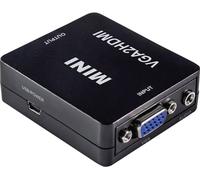 Maxtrack CS40L VGA / HDMI Adaptateur [1x VGA femelle, Jack femelle 3.5 mm - 1x HDMI femelle] noir