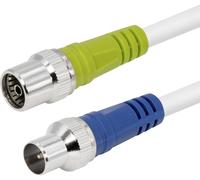 Maxtrack FK-IECS2,0L RJ45 Câble réseau, câble patch 2 m blanc quadruple blindage, gaine en PVC 1 pc(s)