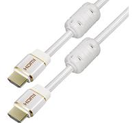 Câble de raccordement Maxtrack HDMI Fiche mâle HDMI-A, Fiche mâle HDMI-A 1.50 m blanc C 216-1,5 L 4K UHD, blindé, canal de retour