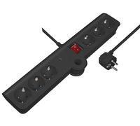 MaxTrack NV75-5L Multiprise 6 Prises avec Protection Contre Les surtensions et Les Contacts Certifié GS IP20 Pliable pour Plus de flexibilité