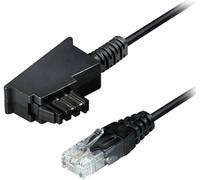 Maxtrack téléphone (analogique) Câble de raccordement [1x TAE F mâle - 1x LAN (10/100 MBit/s)] 10 m noir
