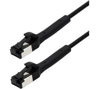Maxtrack TI42-3L RJ45 Câble réseau, câble patch CAT 8.1 U/FTP 3 m noir blindage simple, flexible 1 pc(s)