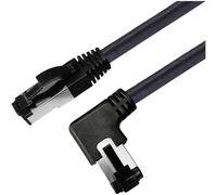 Maxtrack TI52-3L RJ45 Câble réseau, câble patch CAT 8.1 S/FTP 3 m noir coudé à 90° vers la gauche, blindage simple 1 pc(s)