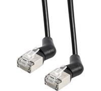 Maxtrack TI53-2L RJ45 Câble réseau, câble patch 10 Gbit/s, CAT 6a U/FTP 2 m noir Contacts enfichables orientables à 360° 1 pc(s)
